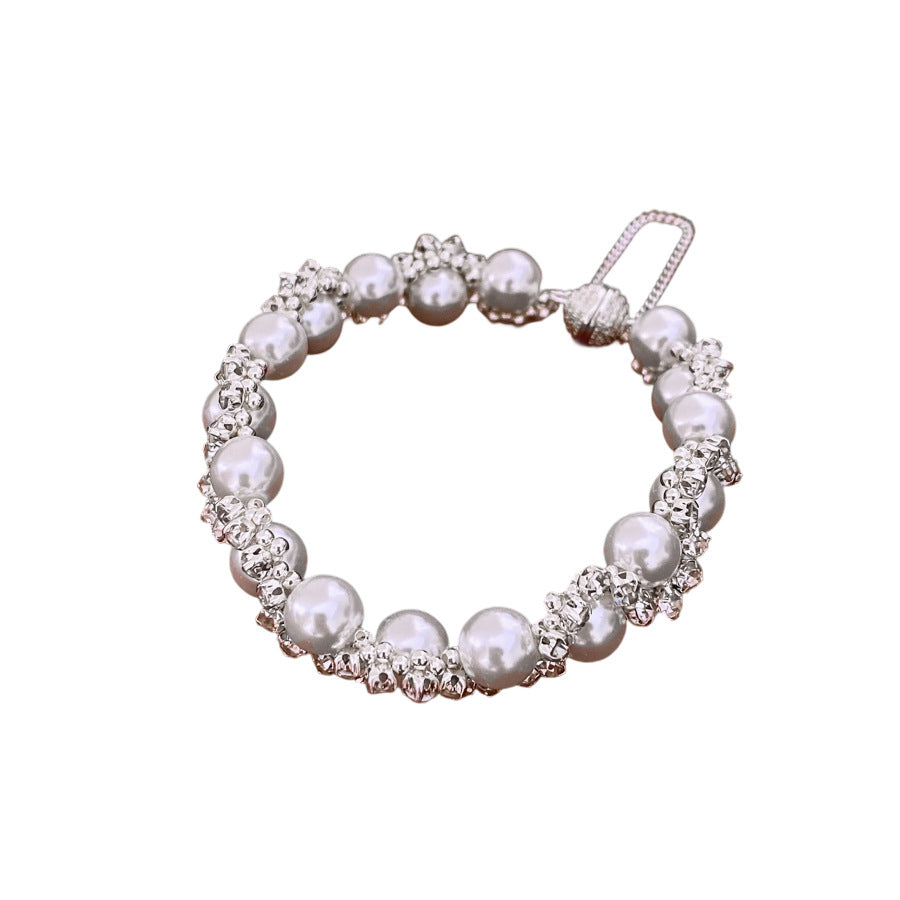 Radiant Crystal Pearl Wrap Bracelet