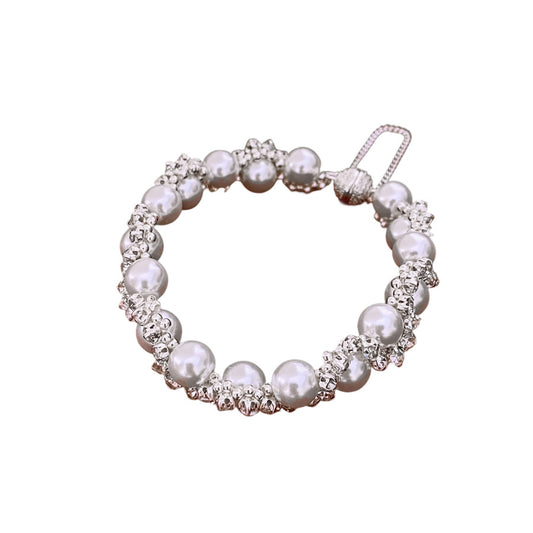 Radiant Crystal Pearl Wrap Bracelet