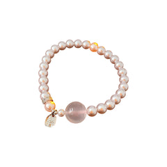 Moonlit Pearl Charm Bracelet