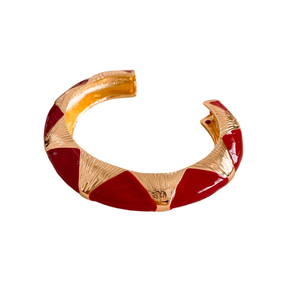 Harlequin Enamel Cuff