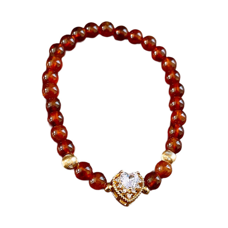Ember Heart Garnet Bracelet
