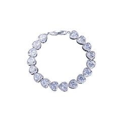 Lustrous Heart Charm Bracelet