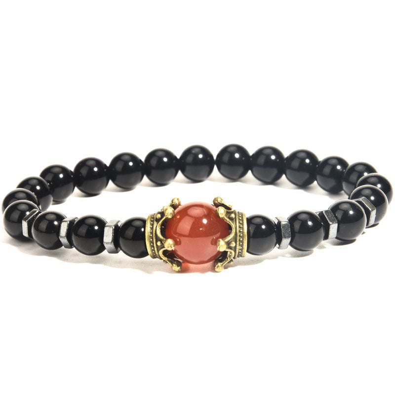 Sovereign Crown · Men’s Tiger Eye Beaded Bracelet