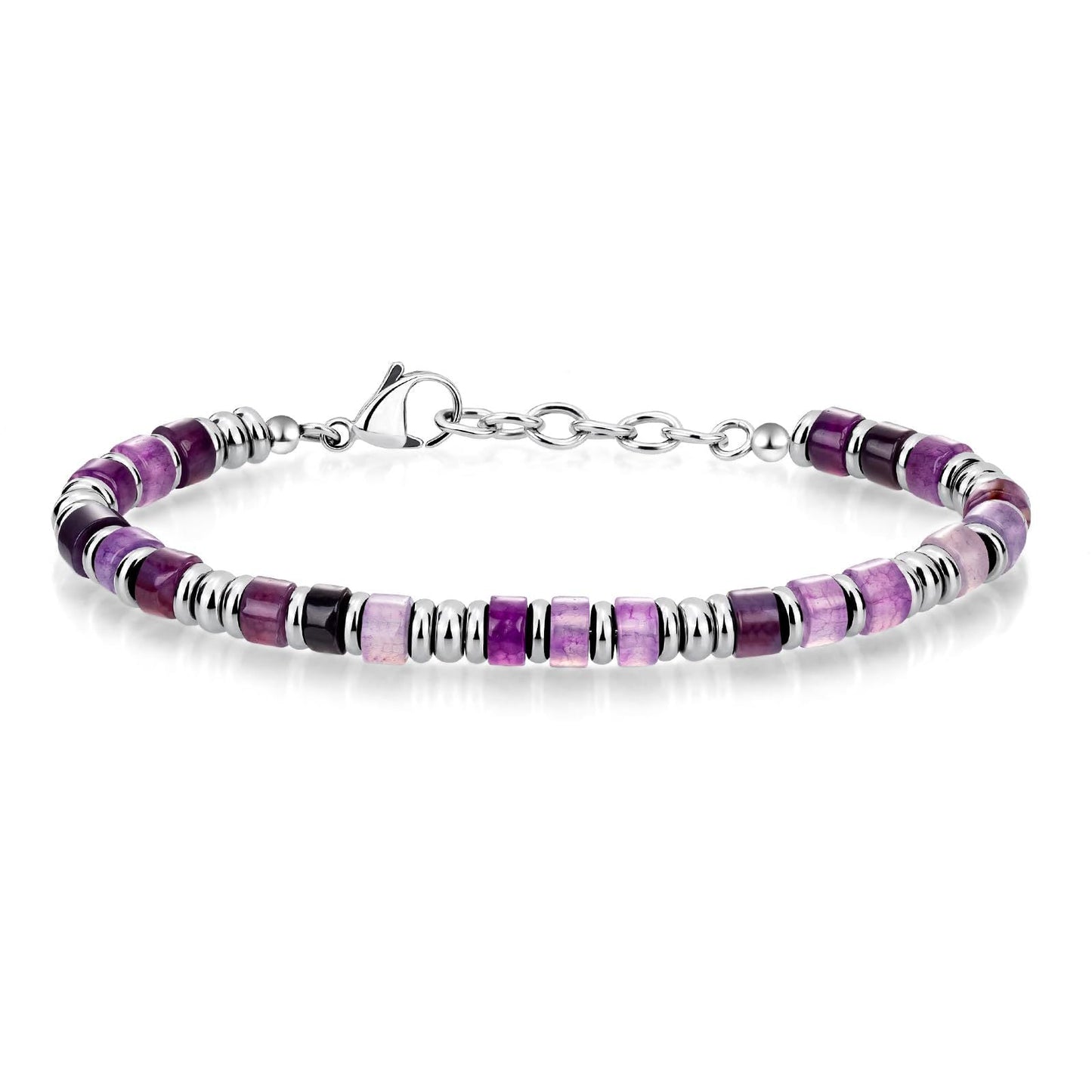 Boho Drift · Natural Stone Disc Chain Bracelets