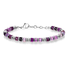 Boho Drift · Natural Stone Disc Chain Bracelets