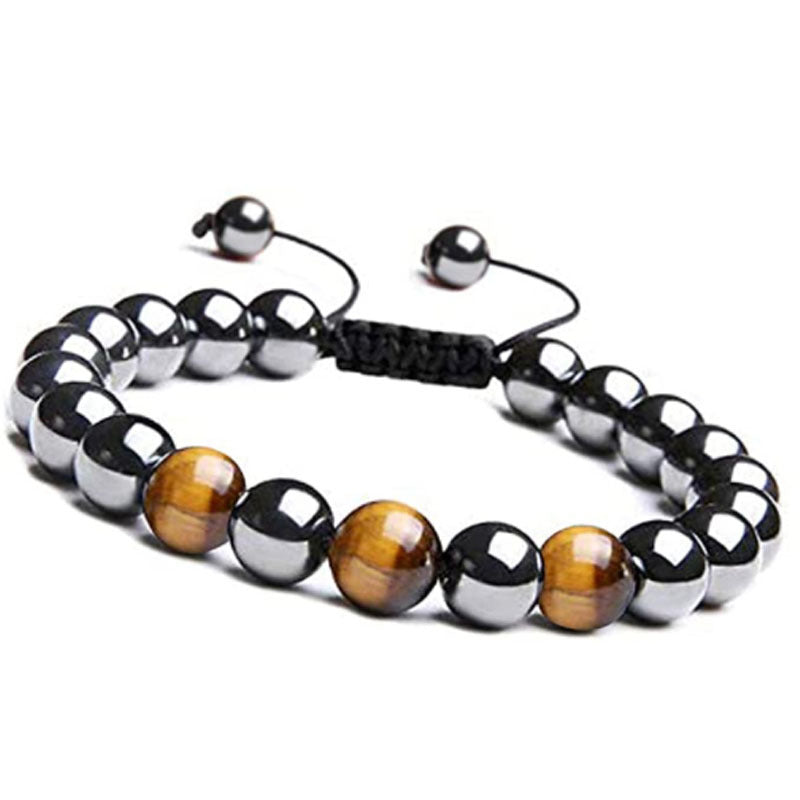 IronGaze · Men’s Tiger Eye & Hematite Bracelet