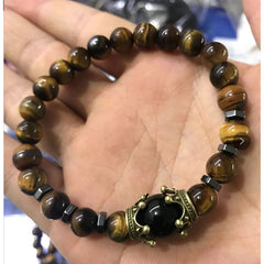 Sovereign Crown · Men’s Tiger Eye Beaded Bracelet