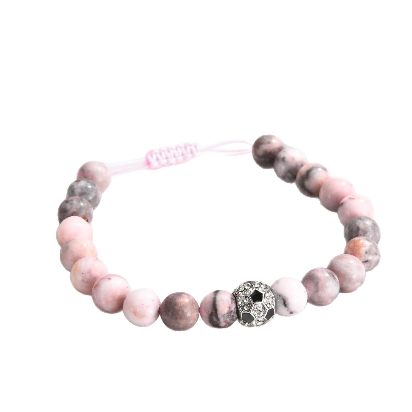 Goal Getter · Pink Zebra Jasper Soccer Bracelet
