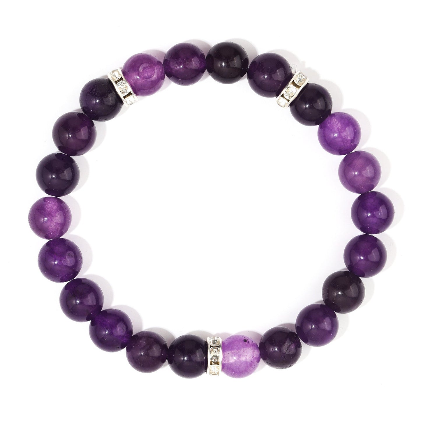 Celestial Halo · Lapis & Gemstone Beaded Bracelet (8mm)