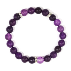 Celestial Halo · Lapis & Gemstone Beaded Bracelet (8mm)