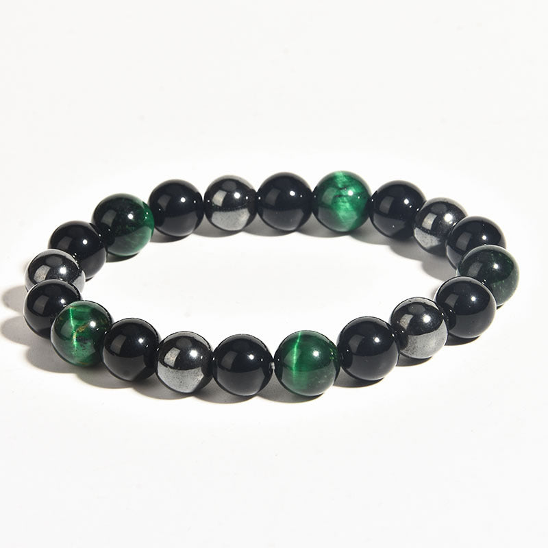 IronGaze · Men’s Tiger Eye & Hematite Bracelet