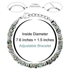 Boho Drift · Natural Stone Disc Chain Bracelets