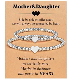 Mommy & Me First-Day Duo · Mother–Daughter Beaded Bracelets