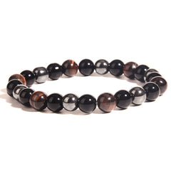 IronGaze · Men’s Tiger Eye & Hematite Bracelet