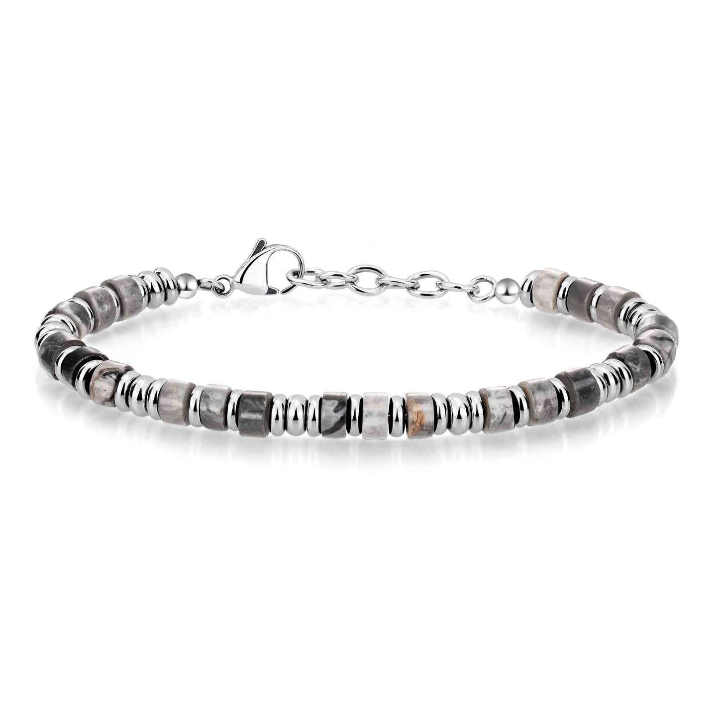 Boho Drift · Natural Stone Disc Chain Bracelets