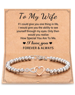 Bonded Hearts Message Card Bracelets