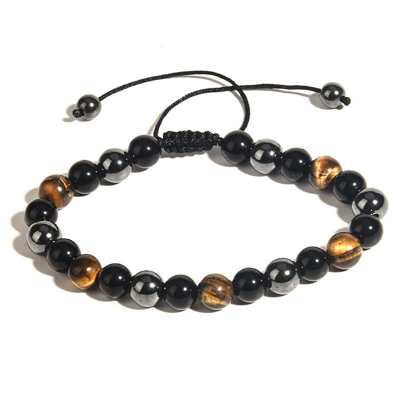 IronGaze · Men’s Tiger Eye & Hematite Bracelet