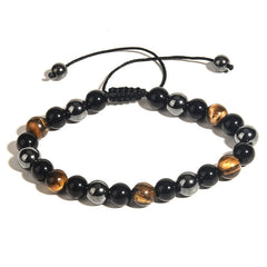 IronGaze · Men’s Tiger Eye & Hematite Bracelet