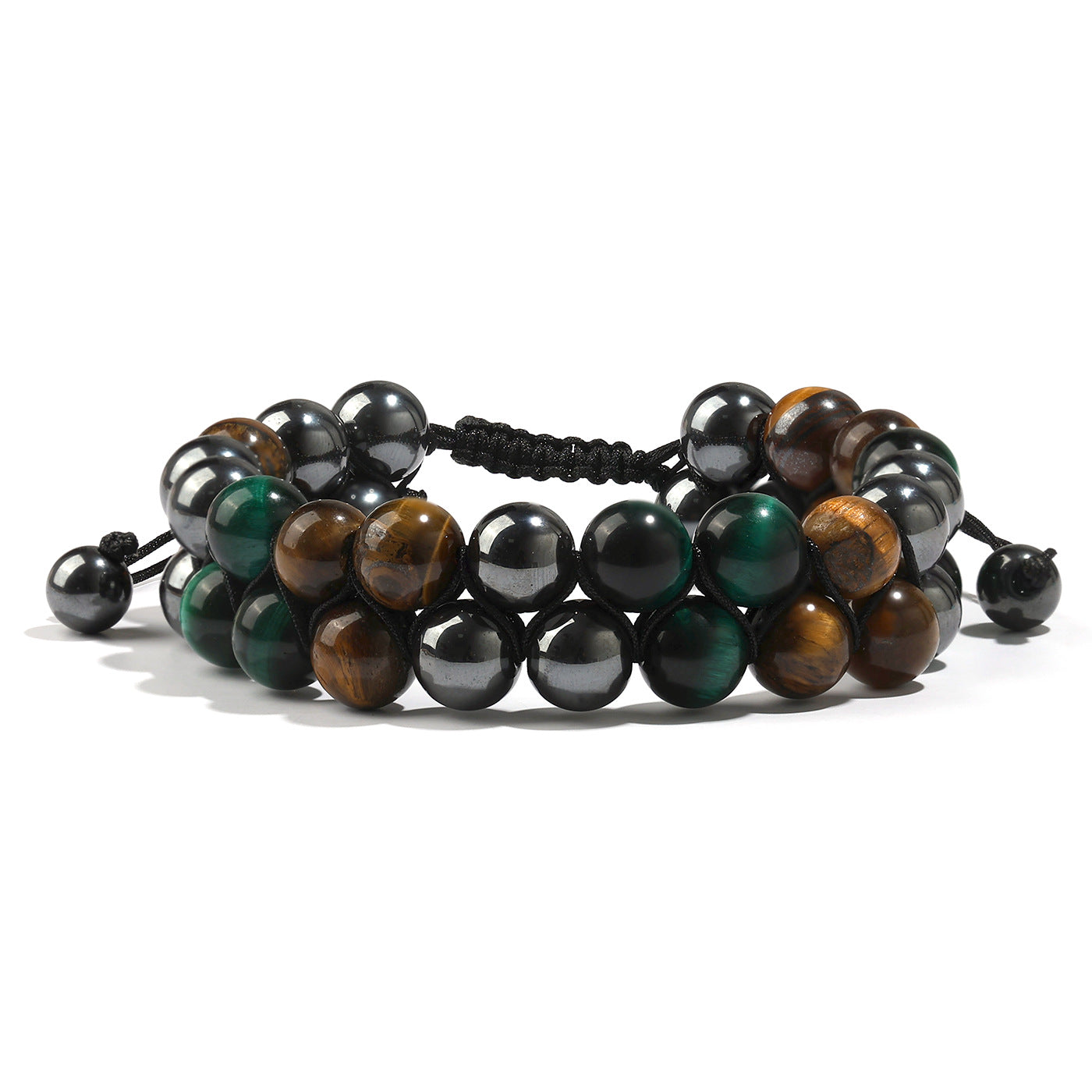 MagnetAura Duo · Tiger Eye & Agate Power Bracelet