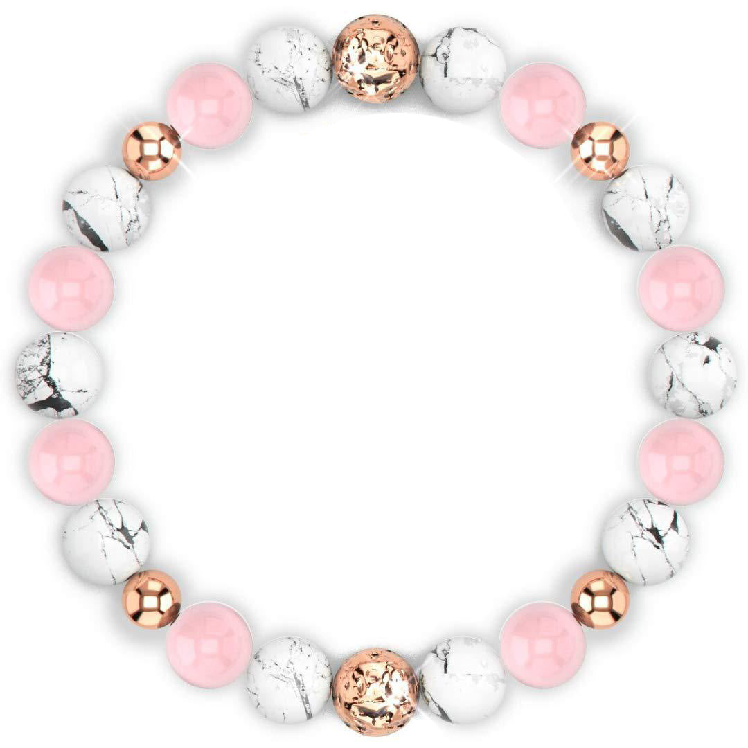 Blush Serenity — Rose Gold Lava Diffuser Bracelet