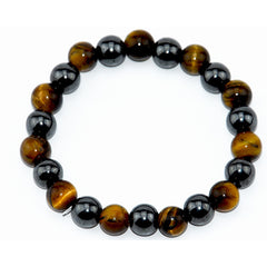 IronGaze · Men’s Tiger Eye & Hematite Bracelet