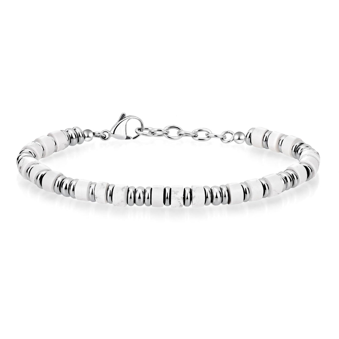 Boho Drift · Natural Stone Disc Chain Bracelets