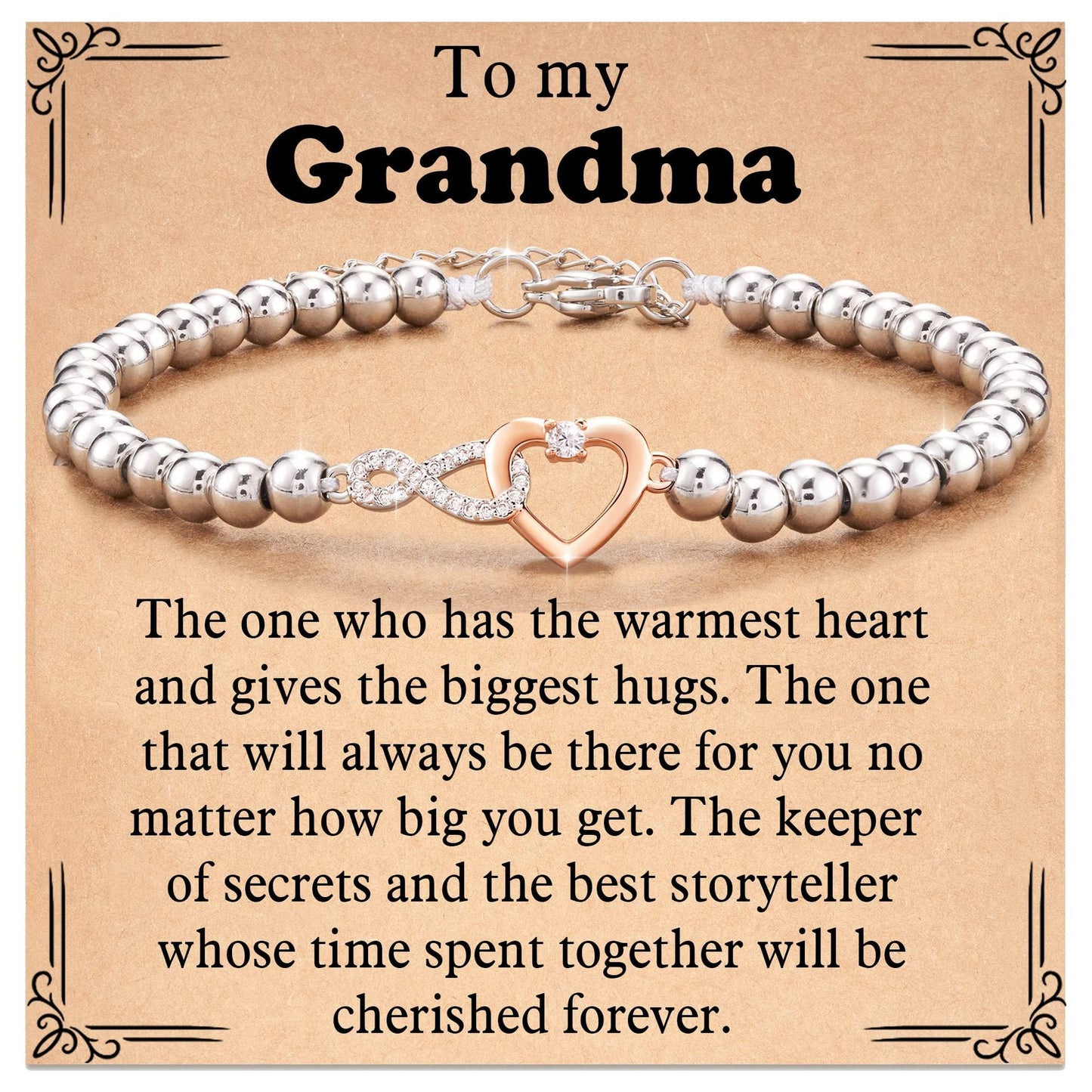 Bonded Hearts Message Card Bracelets