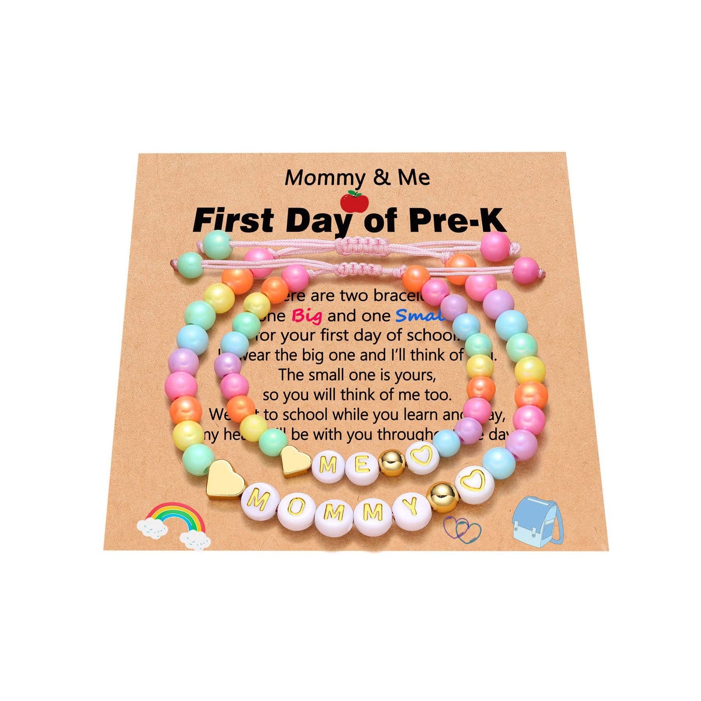 Mommy & Me First-Day Duo · Mother–Daughter Beaded Bracelets