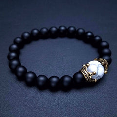Sovereign Crown · Men’s Tiger Eye Beaded Bracelet
