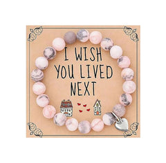 Heartfelt Encouragement · Pink Jasper Message Bracelets