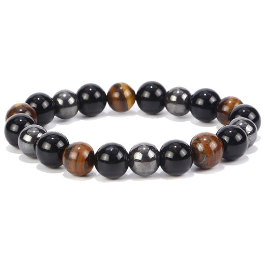 IronGaze · Men’s Tiger Eye & Hematite Bracelet